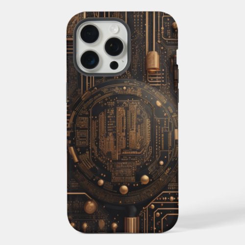  Electric Elegance _ Circuit Symphony Series iPhone 15 Pro Max Case