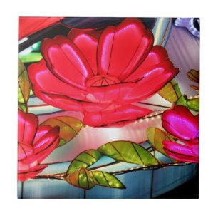 Electric Elegance in Rose  Ceramic Tile