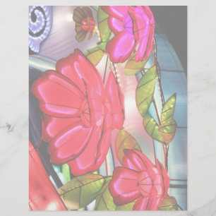 Electric Elegance in Rose Letterhead