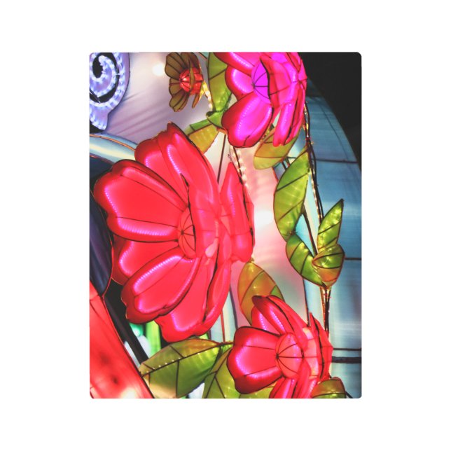 Electric Elegance in Rose  Metal Print (Front)
