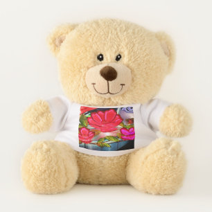 Electric Elegance in Rose Teddy Bear