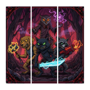 Electric Fantasy Animal Warrior Art