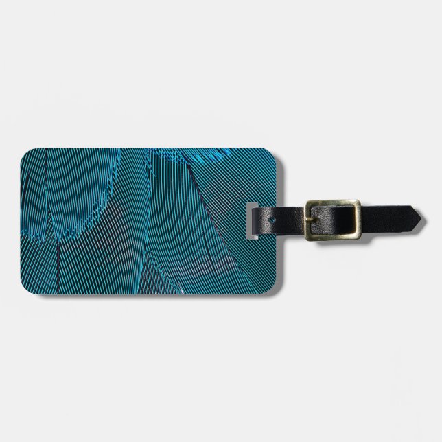 electric feathers luggage tag (Front Horizontal)