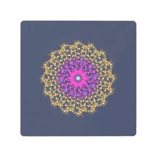 Electric Flower – Symmetrical Color Metal Wall Art