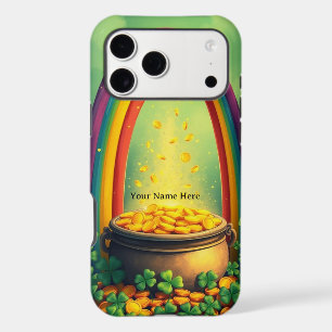 Electric Fortune: The Neon Rainbow & Metallic Gold iPhone 17 Pro Max Case