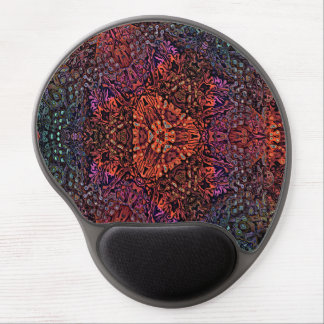 Electric Fractal Kaleidoscope Abstract Design Gel Mouse Pad