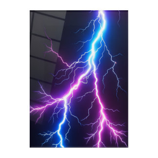 Electric Fusion – Neon Lightning Abstract Art