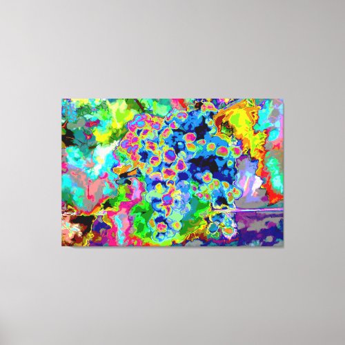 Electric grapes abstract Custom Canvas art wine