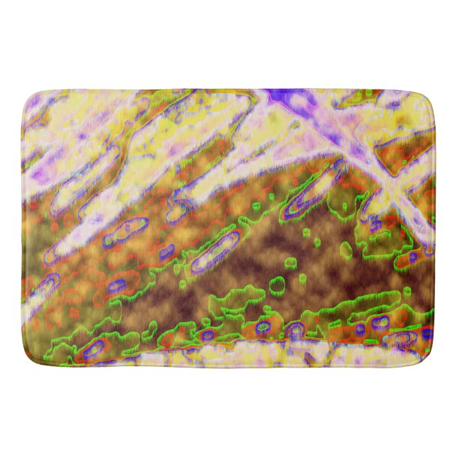 Electric Green Organic Bathroom Mat (Front)