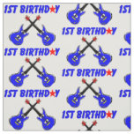 ELECTRIC GUITAR 1ST BIRTHDAY FABRIC