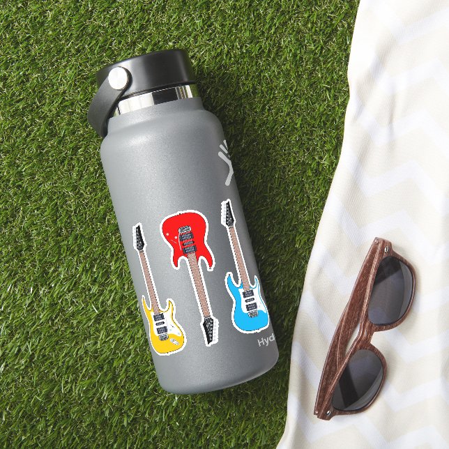 Electric guitar 3 pcs ! sticker (HydroFlask Insitu)