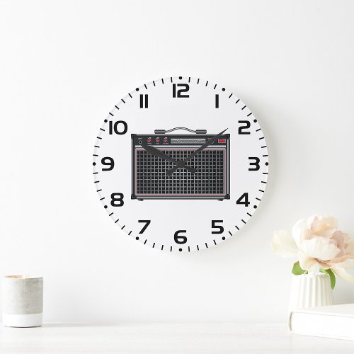 Electric Guitar Amplifier Large Clock