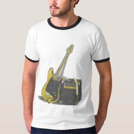 Electric Guitar and amp art t-shirt