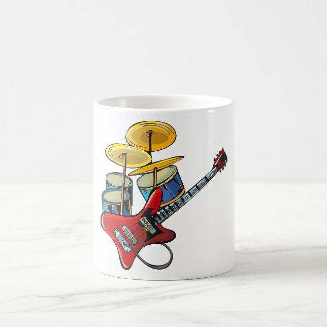 Electric Guitar And Drums Coffee Mug (Creator Uploaded)