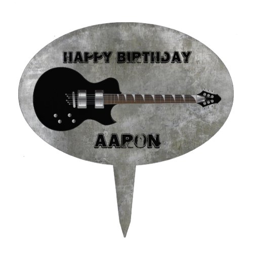 Electric Guitar Birthday Cake Topper