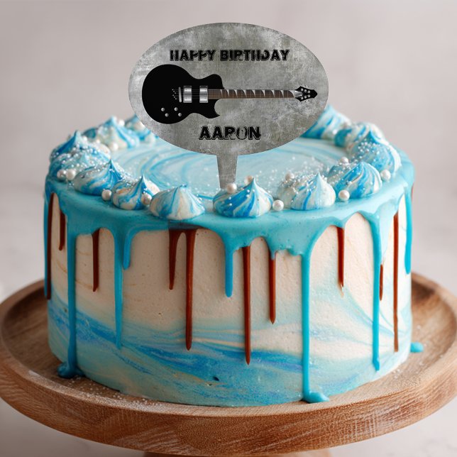 Electric Guitar Birthday Cake Topper (Creator Uploaded)