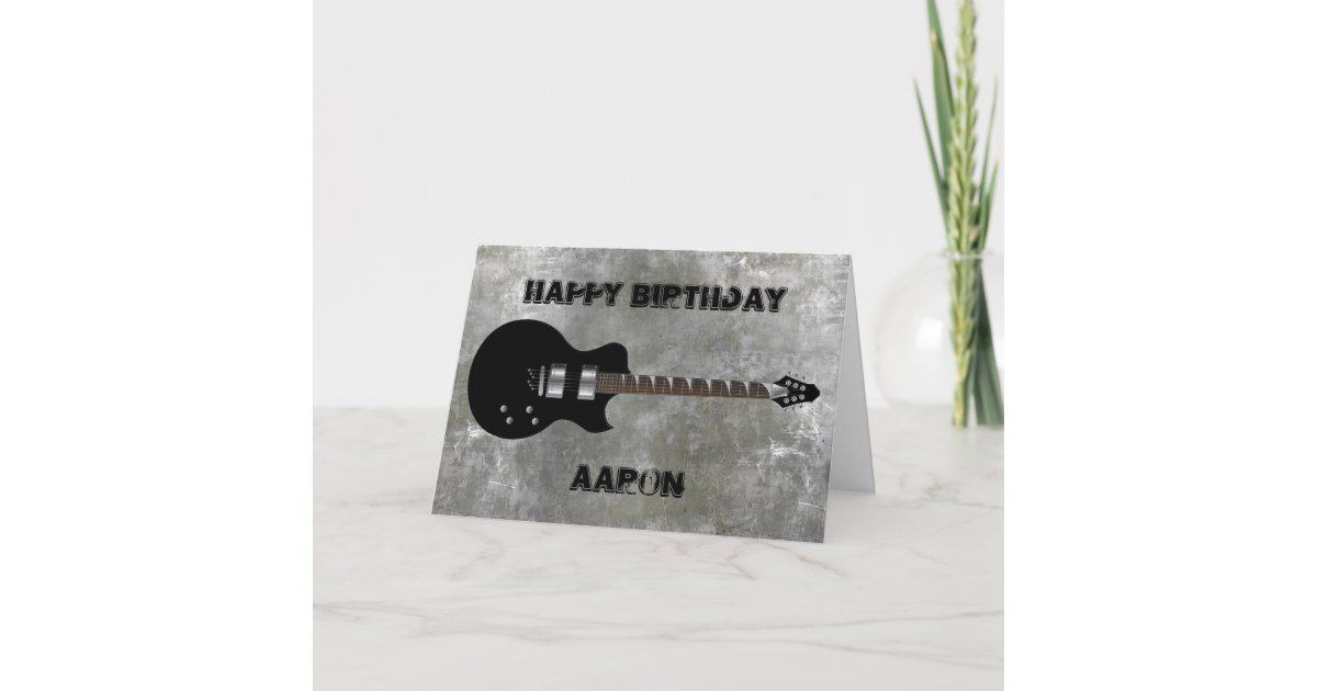 Electric Guitar Birthday Card Zazzle