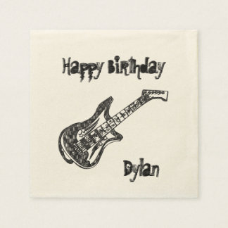 Electric Guitar Birthday Napkins