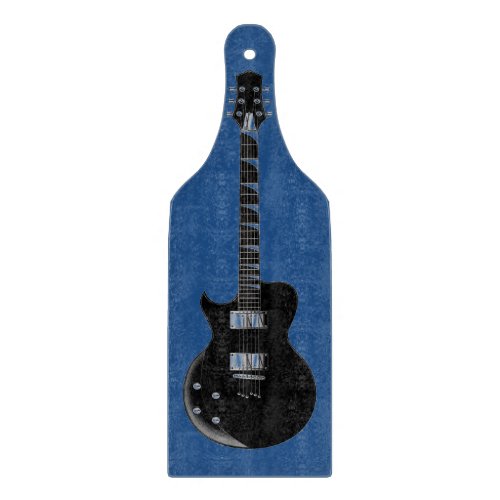 Electric Guitar Blue Black Pop Art Cutting Board