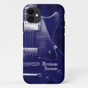 Electric Guitar Blue Metallic Custom iPhone 5 Case