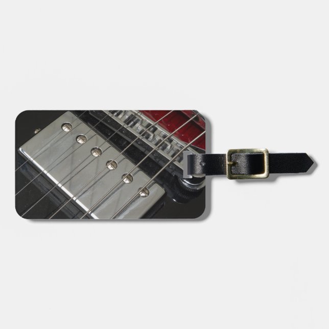 Electric Guitar Bridge, Strings Luggage Tag (Front Horizontal)