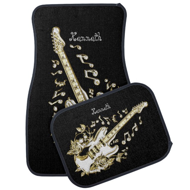 Electric Guitar Bursts with Energy Car Floor Mat (Set)