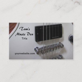 Electric Guitar Business Card by seashell2 at Zazzle