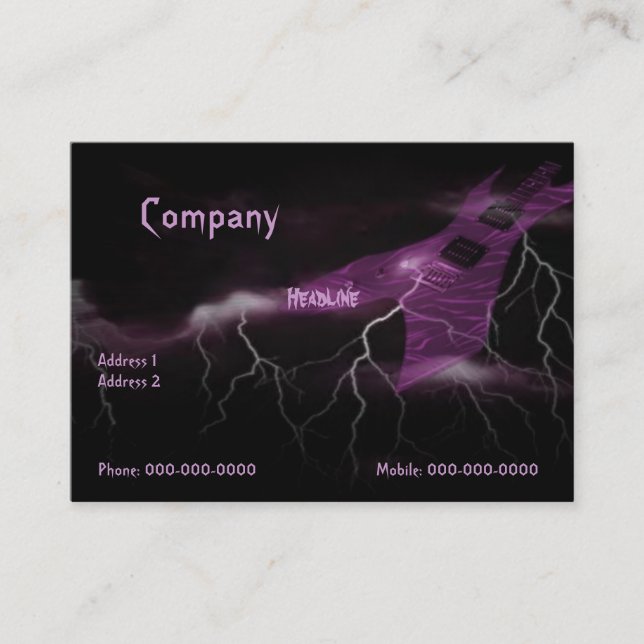 Electric Guitar Business Card (Front)