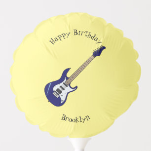 Electric guitar cartoon illustration balloon