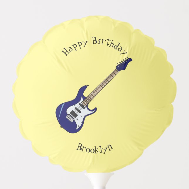 Electric guitar cartoon illustration balloon (Front)