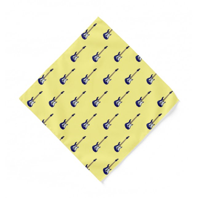Electric guitar cartoon illustration bandana (Front)