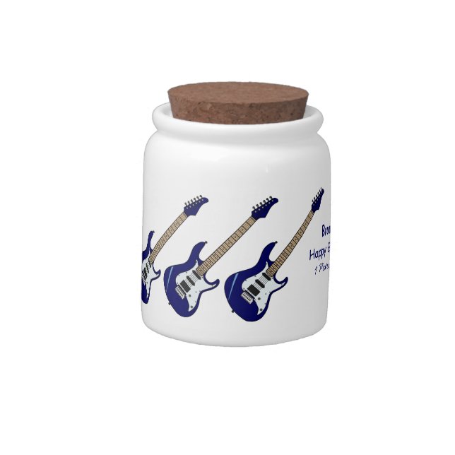 Electric guitar cartoon illustration candy jar (Left)