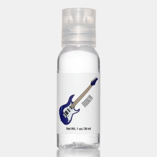 Electric guitar cartoon illustration  hand sanitizer