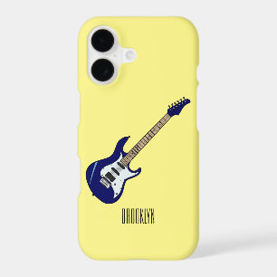 Electric guitar cartoon illustration iPhone 17 case