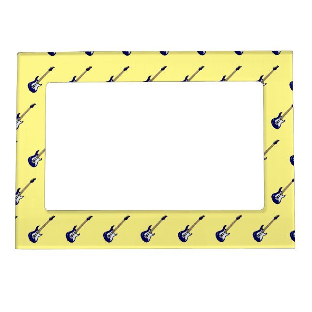 Electric guitar cartoon illustration magnetic frame (Front)