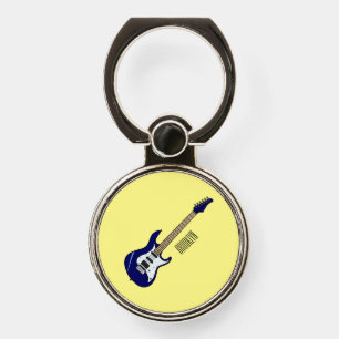 Electric guitar cartoon illustration phone ring stand