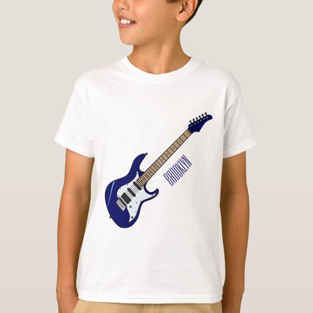 Electric guitar cartoon illustration T-Shirt (Front)