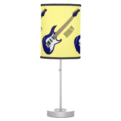 Electric guitar cartoon illustration table lamp