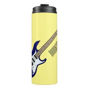 Electric guitar cartoon illustration thermal tumbler
