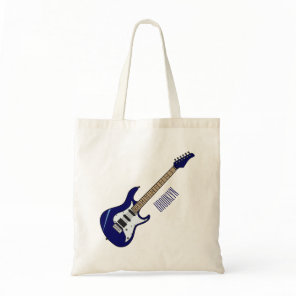 Electric guitar cartoon illustration tote bag