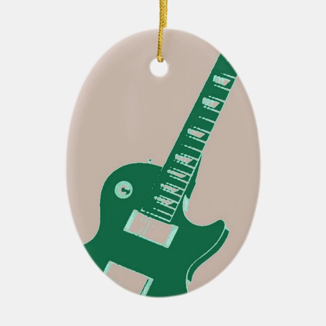 Electric Guitar Ceramic Ornament (Front)