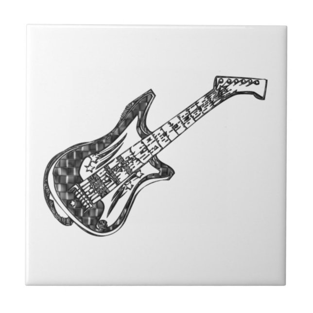 Electric Guitar Ceramic Tile (Front)