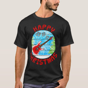 Electric Guitar Christmas Guitarist Musician Music T-Shirt
