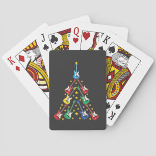 Electric Guitar Christmas Tree Music Lovers   Poker Cards