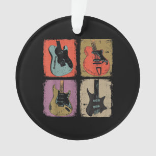 Electric Guitar Collection Band Guitarist Vintage  Ornament