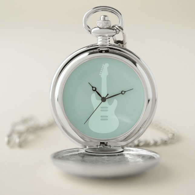 Electric Guitar CUSTOM COLOR Music Art Pocket Watch (Inside)