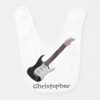 Electric Guitar Design Just Add Name Baby Bib