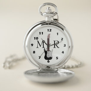 Electric Guitar Design Pocket Watch
