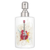 Electric Guitar Design Soap Dispenser & Toothbrush Holder (Front)