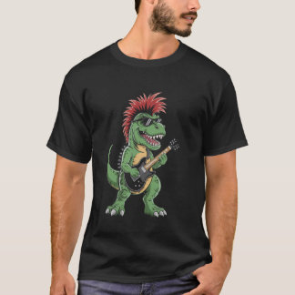 Electric Guitar Dinosaur Cool Rock Dino Music Love T-Shirt